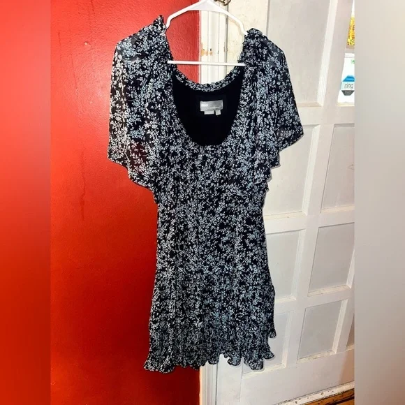 Anthropologie Short-Sleeve Keyhole Swing Tunic Mini Dress - Picture 7 of 15